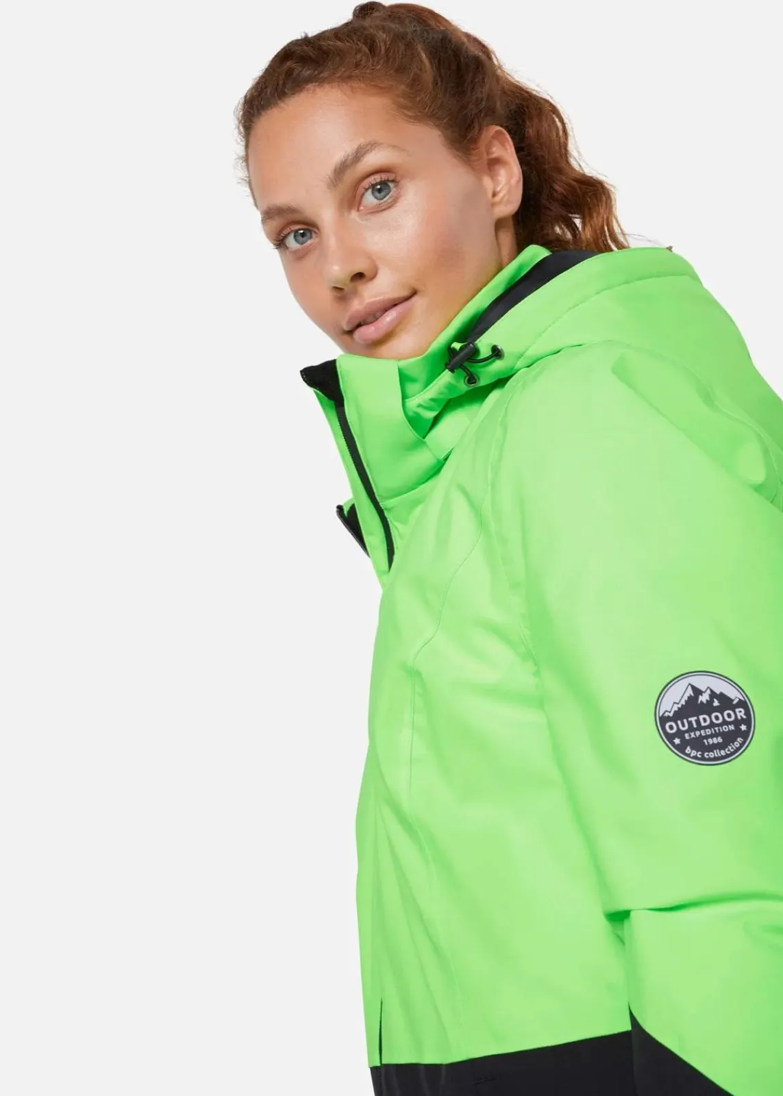 bonprix Bekleidung·Jumpsuits|Bekleidung·Sweat^wasserdichte Ski Funktions-Jacke neongrün/schwarz
