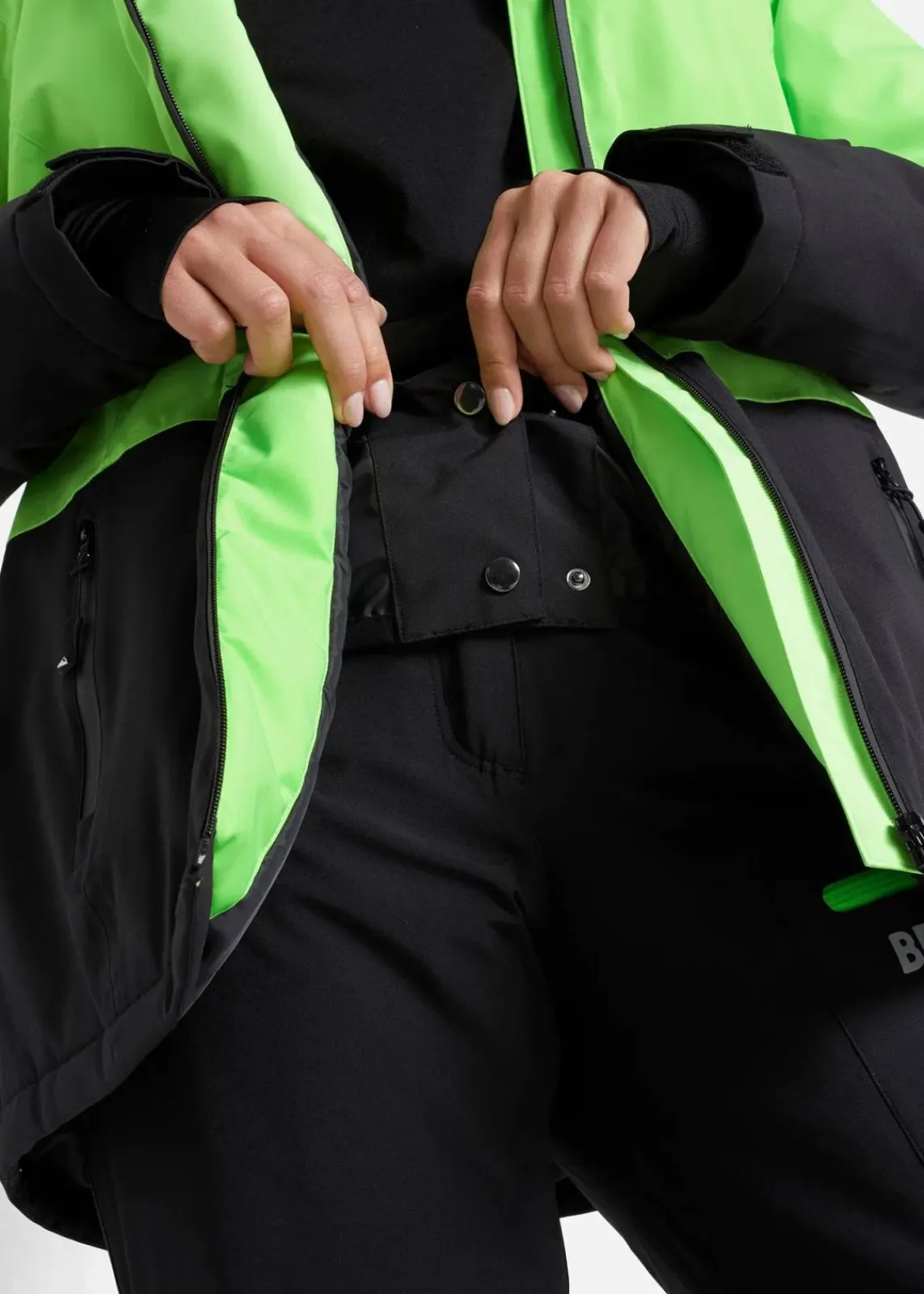 bonprix Bekleidung·Jumpsuits|Bekleidung·Sweat^wasserdichte Ski Funktions-Jacke neongrün/schwarz