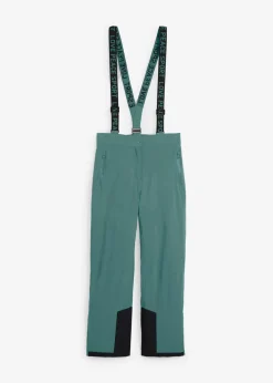 bonprix Hosen|Sportbekleidung^wasserdichte Ski Funktions-Thermohose mit abnehmbaren Trägern graugrün