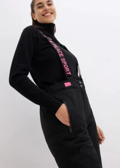 bonprix Outdoorbekleidung|Thermobekleidung^wasserdichte Ski Funktions-Thermohose mit abnehmbaren Trägern schwarz