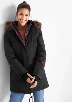 bonprix Bekleidung·Hosen|Jacken & Mäntel^wasserdichter Funktions-Outdoorparka, wattiert schwarz