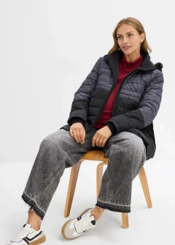 bonprix Bekleidung·Blazer|Umstandsmode^Wattierte 3-in-1 Umstandsjacke und Tragejacke schwarz/grau