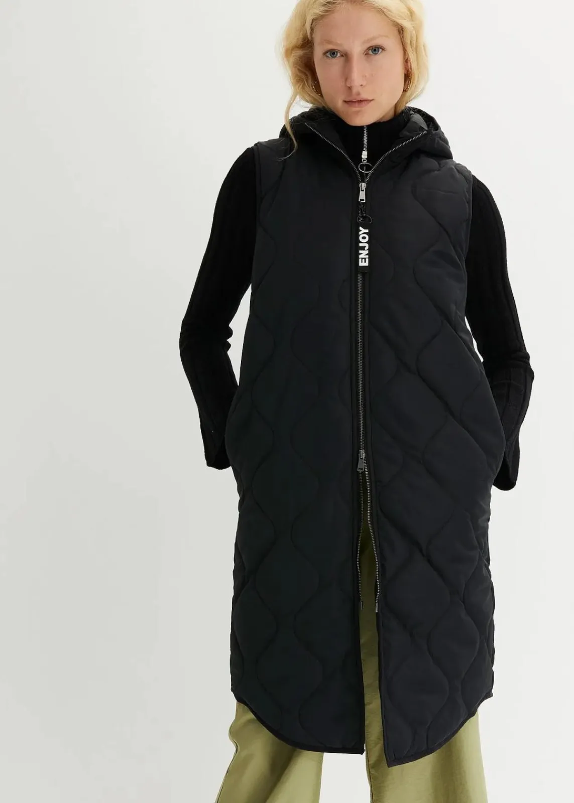 bonprix Jacken & Mäntel|Nachhaltigere Materialien^Wattierte Steppweste schwarz
