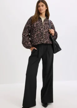 bonprix Bekleidung·Hosen|Jacken & Mäntel^wattierter Blouson braun leo bedruckt