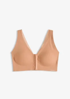 bonprix Bhs|Basics^Wattierter Feel Comfort Lasercut-BH ohne Bügel mit Vorderverschluss schokosorbet