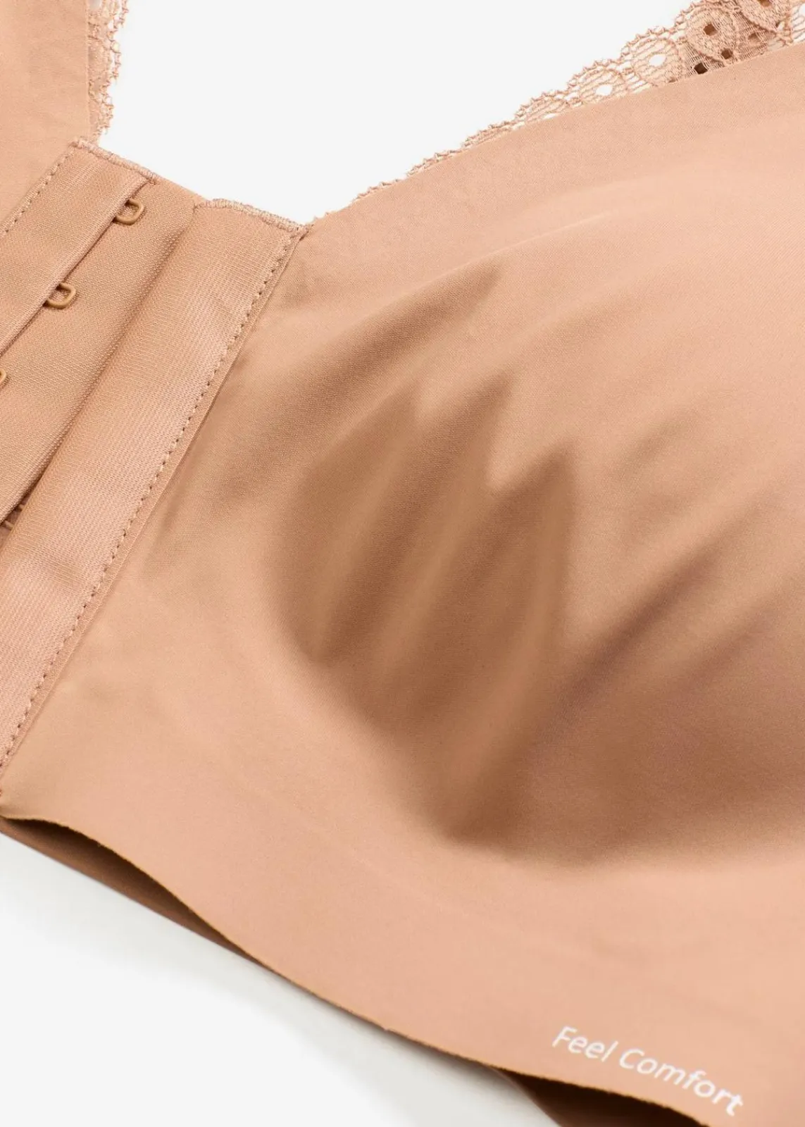 bonprix Bhs|Basics^Wattierter Feel Comfort Lasercut-BH ohne Bügel mit Vorderverschluss schokosorbet