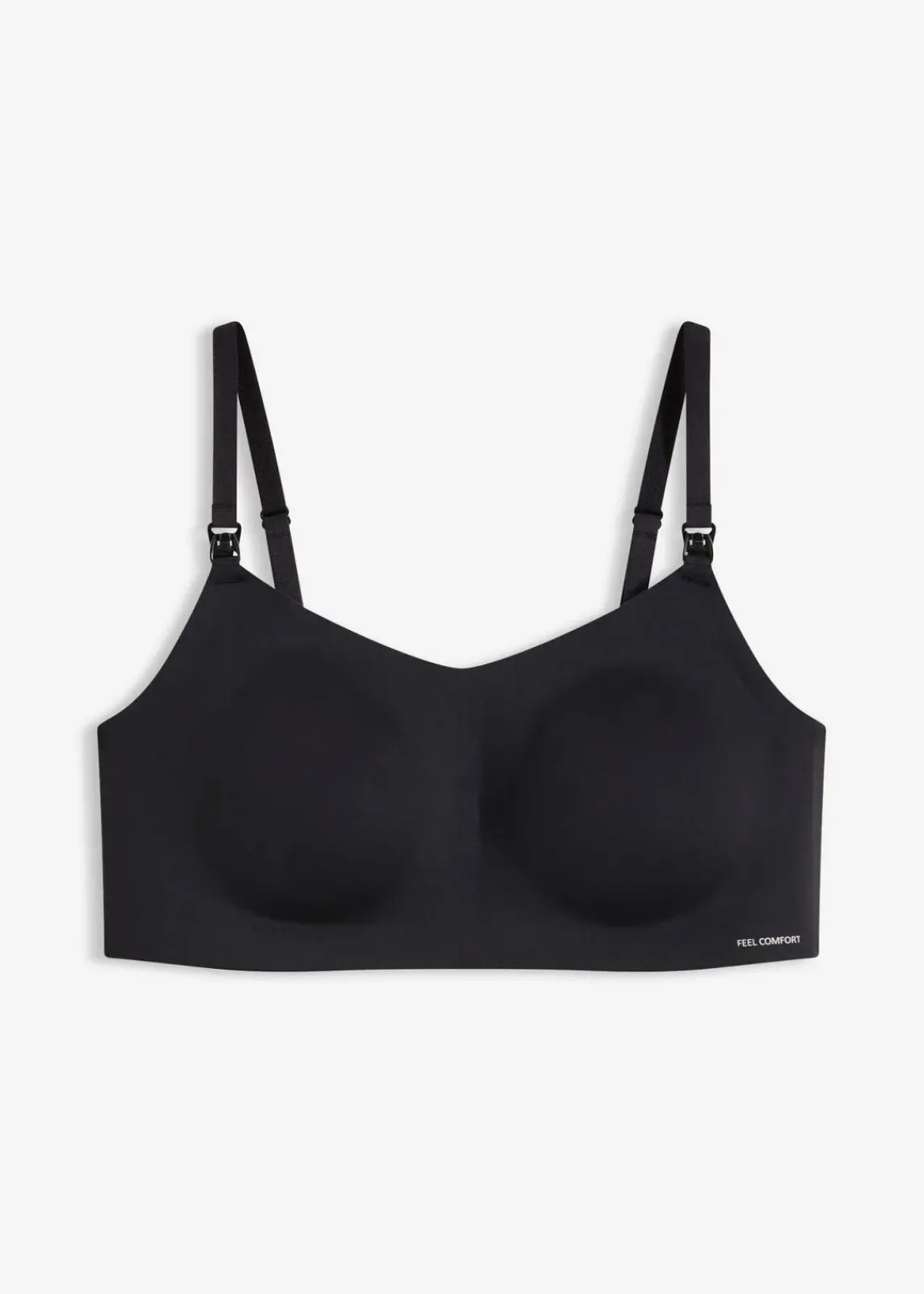 bonprix Seamless|Still- & Umstandswäsche^Wattierter Feel Comfort Lasercut Still-BH ohne Bügel schwarz