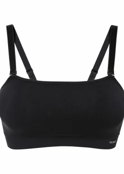 bonprix Bhs|Seamless^Wattierter Feel Comfort Seamless Bandeau-BH mit abnehmbaren Trägern schwarz