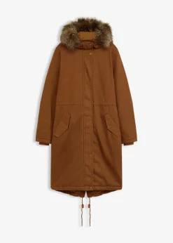 bonprix Bekleidung·Hosen|Jacken & Mäntel^Wattierter Long-Parka cognac braun