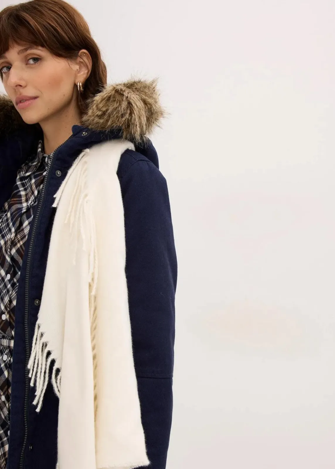 bonprix Jacken & Mäntel|Bekleidung·Hosen^Wattierter Long-Parka tintenblau