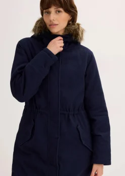 bonprix Jacken & Mäntel|Bekleidung·Hosen^Wattierter Long-Parka tintenblau