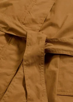 bonprix Bekleidung·Hosen|Jacken & Mäntel^Wattierter Trenchcoat mit abnehmbaren Fellkragen cognac braun
