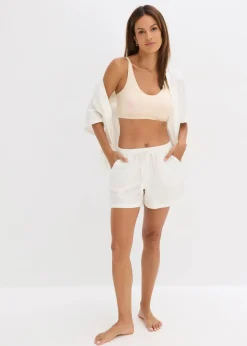 bonprix Seamless|Basics^Wattiertes Feel Comfort Seamless Bralette puder bedruckt