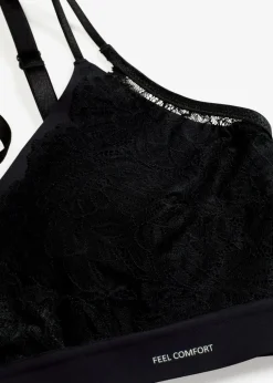 bonprix Seamless|Basics^Wattiertes Feel Comfort Seamless Bralette schwarz
