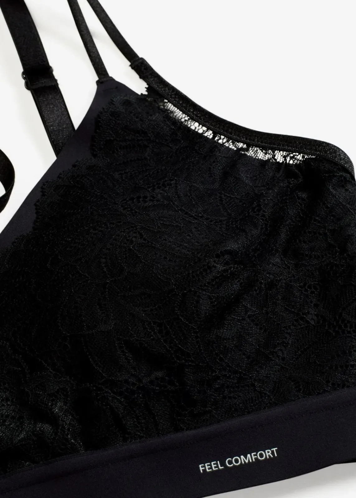 bonprix Seamless|Basics^Wattiertes Feel Comfort Seamless Bralette schwarz