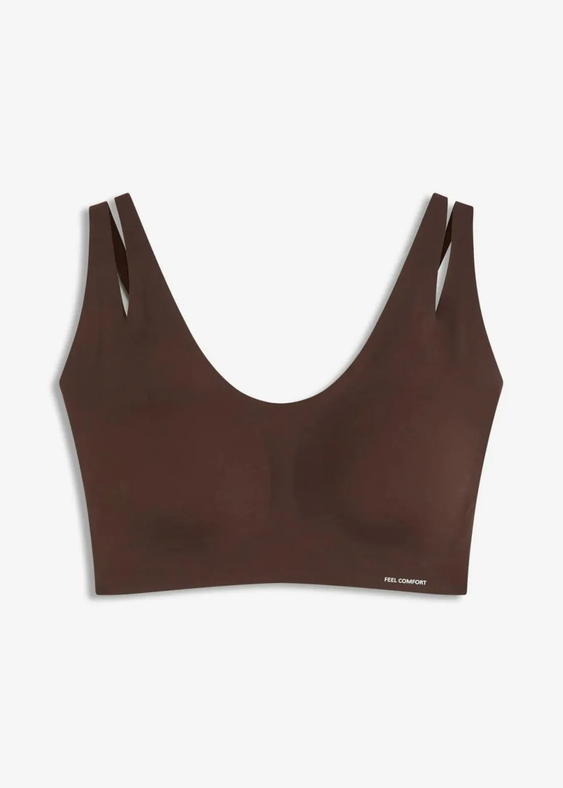 bonprix Nachhaltigere Materialien|Seamless^Wattiertes Feel Comfort Seamless Bralette dunkelbraun