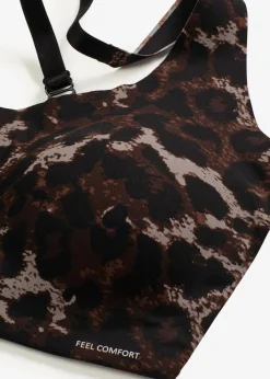 bonprix Nachhaltigere Materialien|Seamless^Wattiertes Feel Comfort Seamless Bralette leo bedruckt
