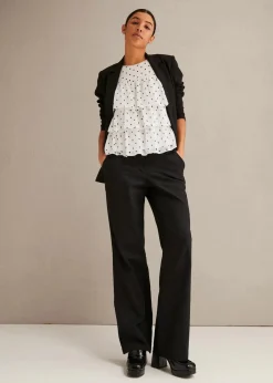 bonprix Bekleidung·Kleider|Hosen^Webhose aus Leinen-Baumwoll-Mix schwarz
