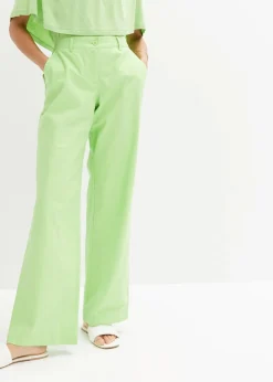 bonprix Hosen|Bekleidung·Kleider^Webhose aus Leinen-Baumwoll-Mix selleriegrün
