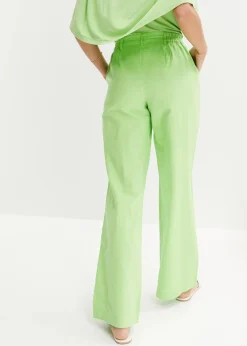 bonprix Hosen|Bekleidung·Kleider^Webhose aus Leinen-Baumwoll-Mix selleriegrün