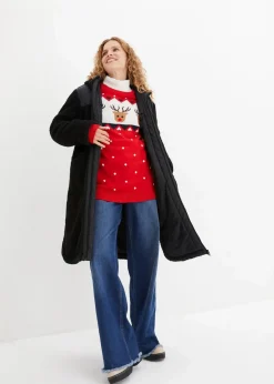 bonprix Pullover & Strickjacken|Strickmode^Weihnachtspullover erdbeere