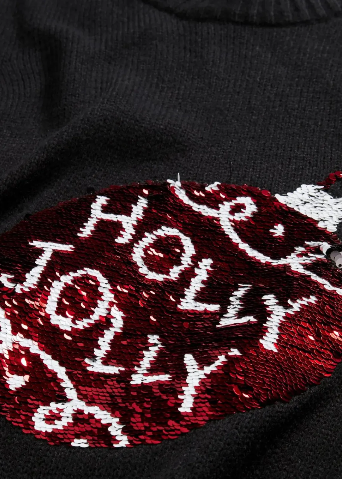 bonprix Bekleidung·Umstandsmode|Bekleidung·Jeans^Weihnachtspullover mit Wendepailletten schwarz