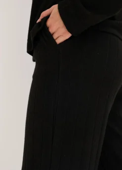 bonprix Homewear|Nachtwäsche^Weit geschnittener Loungewear Hausanzug aus weicher Rippe schwarz