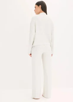 bonprix Wäsche·Homewear|Wäsche·Nachtwäsche^Weit geschnittener Loungewear Hausanzug aus weicher Rippe naturmeliert