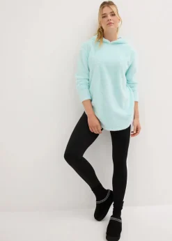 bonprix Homewear|Sportwäsche^Weit geschnittener Loungewear Kuschel-Fleece Longpullover mint