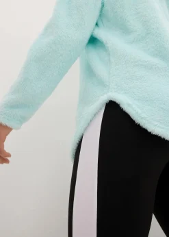 bonprix Homewear|Sportwäsche^Weit geschnittener Loungewear Kuschel-Fleece Longpullover mint