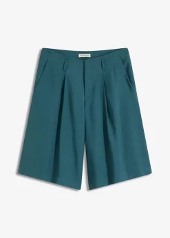 bonprix Bekleidung·Outdoorbekleidung|Bekleidung·Kleider^Weite Bundfalten Bermuda pfeffergrün