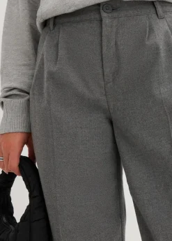 bonprix Bekleidung·Kleider|Hosen^Weite Bundfaltenhose grau meliert