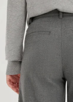 bonprix Bekleidung·Kleider|Hosen^Weite Bundfaltenhose grau meliert