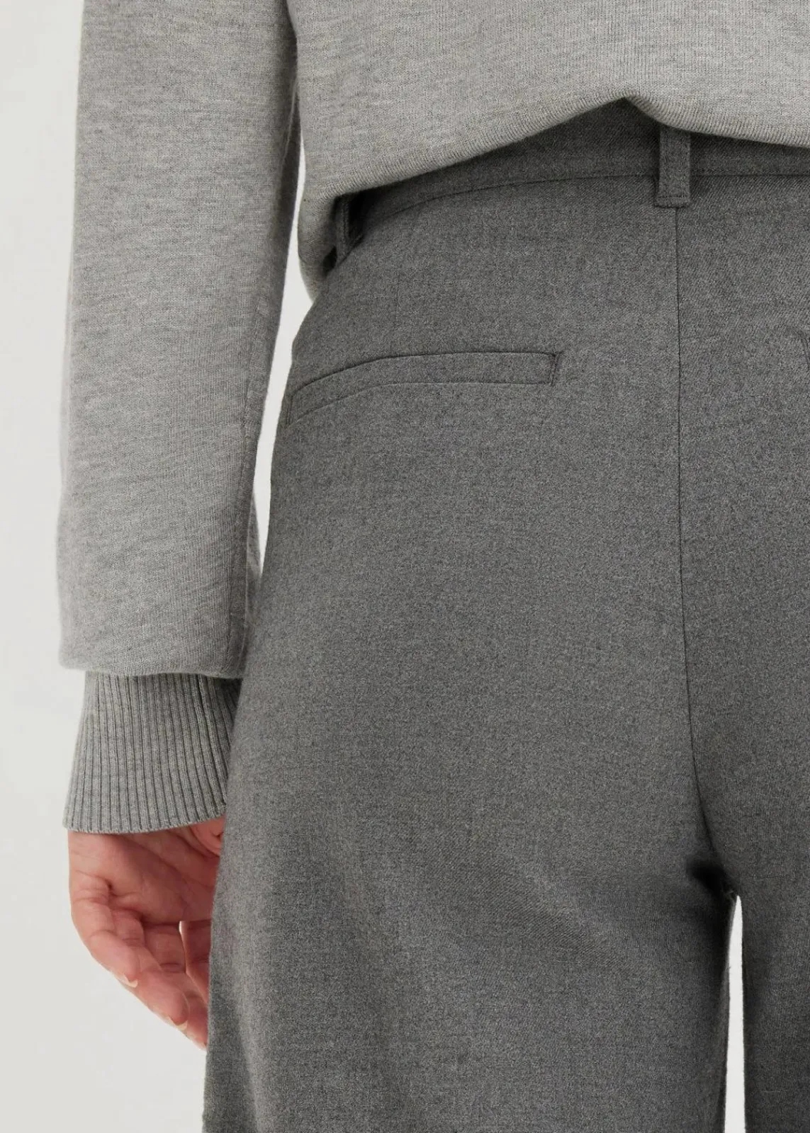 bonprix Bekleidung·Kleider|Hosen^Weite Bundfaltenhose grau meliert