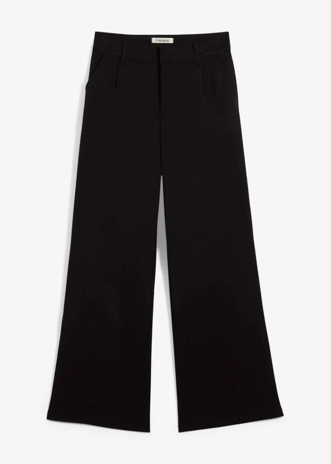 bonprix Bekleidung·Kleider^Weite Bundfaltenhose aus Viskosemix schwarz