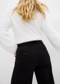 bonprix Bekleidung·Kleider^Weite Bundfaltenhose aus Viskosemix schwarz