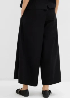 bonprix Hosen|Zweiteiler & Sets^Weite Culotte aus reiner Baumwolle schwarz