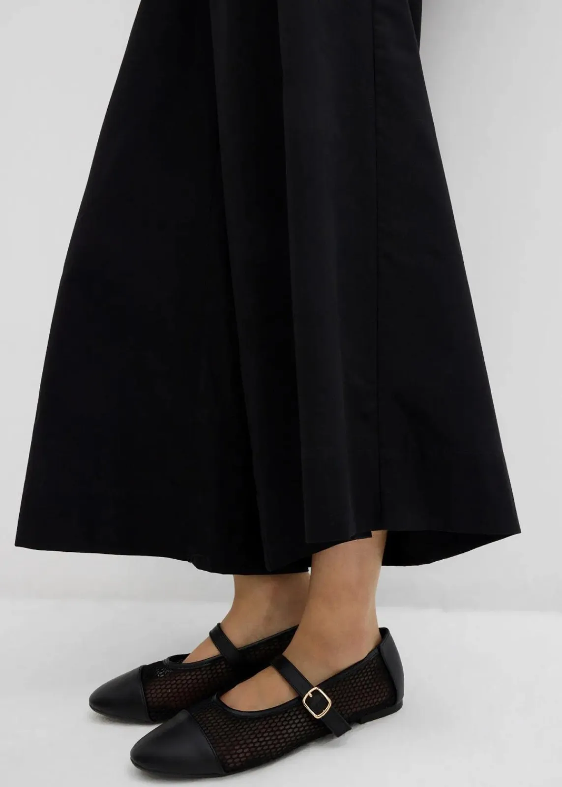 bonprix Hosen|Zweiteiler & Sets^Weite Culotte aus reiner Baumwolle schwarz