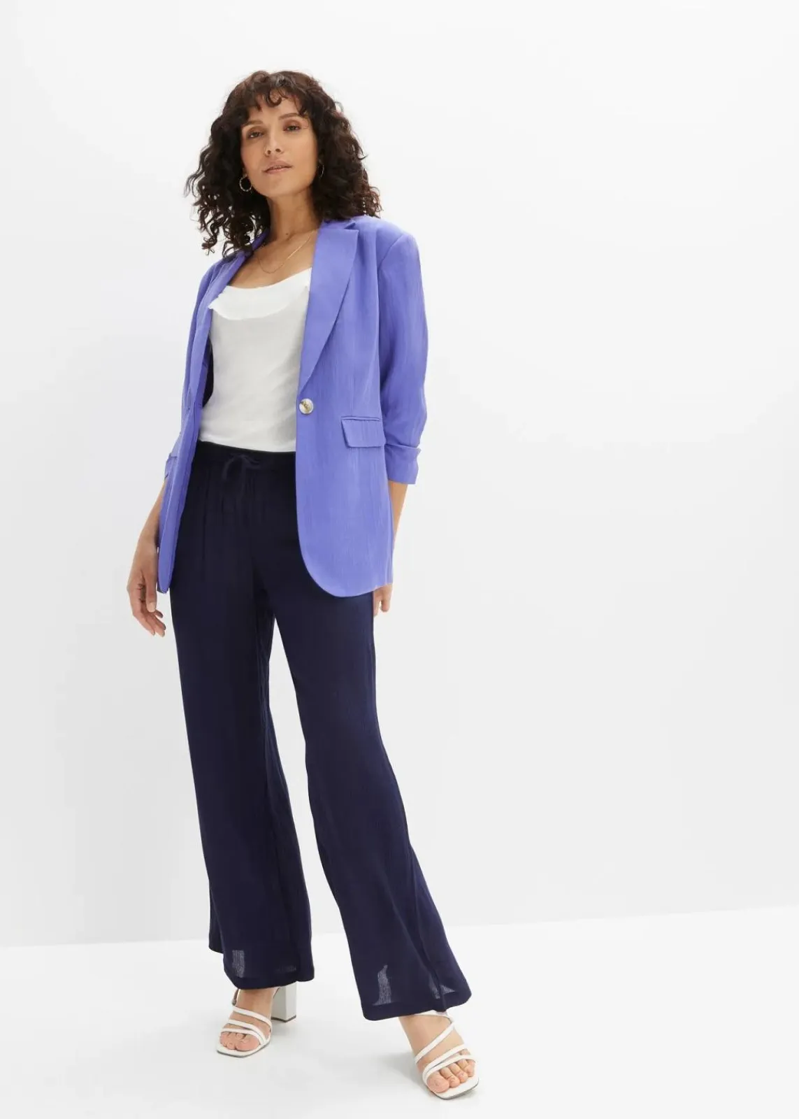 bonprix Bekleidung·Kleider|Hosen^Weite Hose dunkelblau