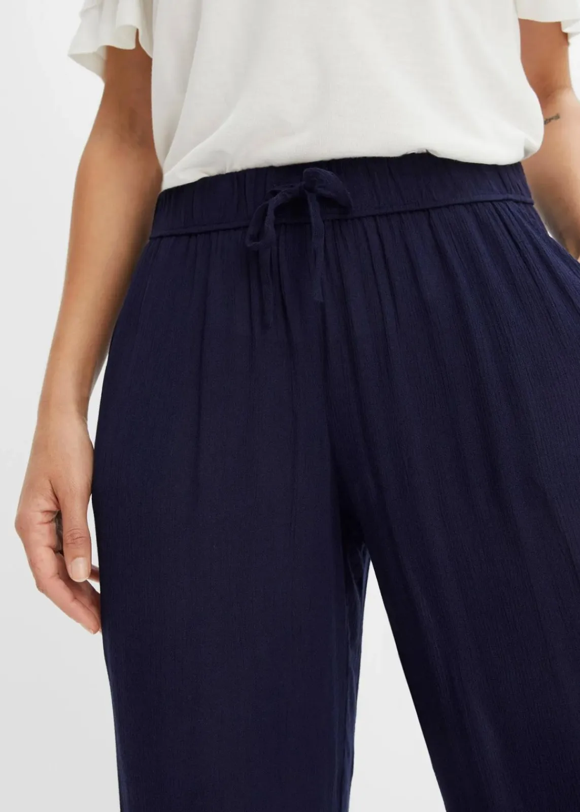 bonprix Bekleidung·Kleider|Hosen^Weite Hose dunkelblau