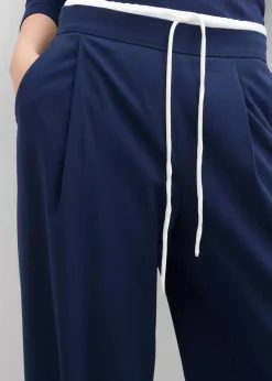 bonprix Hosen|Bekleidung·Kleider^Weite Hose aus Viskose-Mix dunkelblau