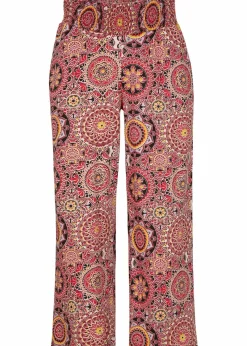bonprix Bekleidung·Kleider|Hosen^Weite Jersey-Culotte mit breitem Smockbund, 7/8-Länge abendrot paisley