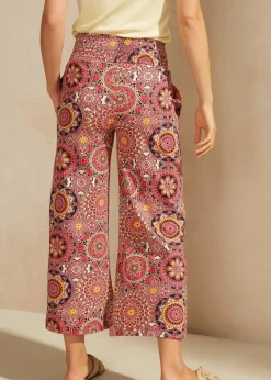 bonprix Bekleidung·Kleider|Hosen^Weite Jersey-Culotte mit breitem Smockbund, 7/8-Länge abendrot paisley