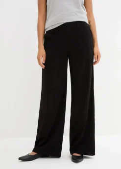 bonprix Bekleidung·Kleider|Hosen^Weite Marlenehose schwarz