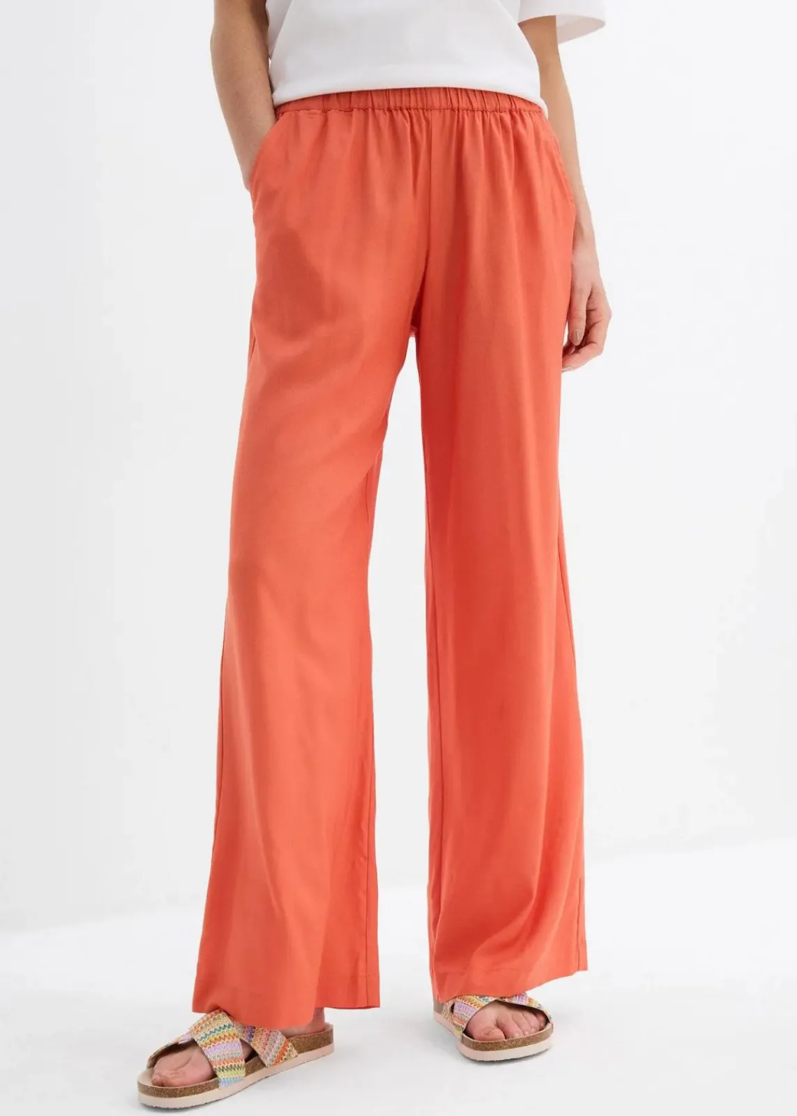 bonprix Bekleidung·Kleider|Hosen^Weite Palazzo-Hose mit Bequembund zimtrot