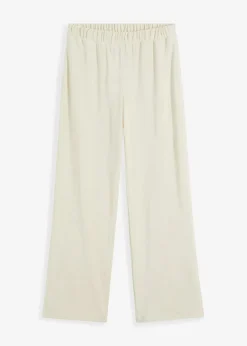 bonprix Hosen|Bekleidung·Kleider^Weite Schlupfhose in Cordoptik cremeweiß