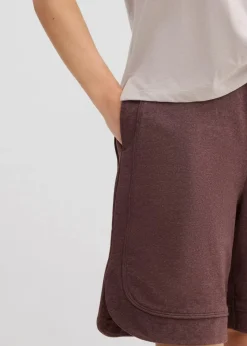 bonprix Bekleidung·Outdoorbekleidung|Bekleidung·Kleider^Weite Sweat-Shorts aus Baumwoll-Mix terrabraun meliert