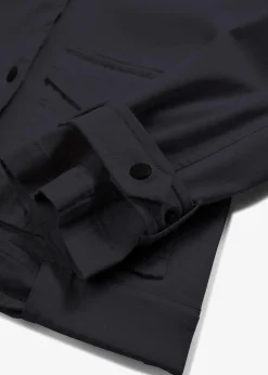 bonprix Nachhaltigere Materialien|Jacken & Mäntel^Weite Twill-Jacke mit aufgesetzten Taschen schwarz
