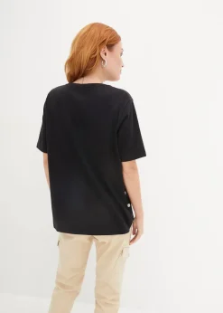 bonprix Shirts & Tops^Weites T-Shirt aus Bio-Baumwolle schwarz