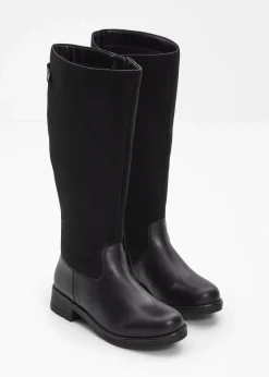bonprix Stiefel^Weitschaftstiefel schwarz